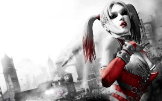 Red dress woman clock tower 2 - a red bow tie free wallpaper