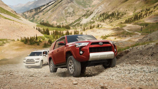 Toyota trucks rocky road mountains - tree and mountains free wallpaper for desktop