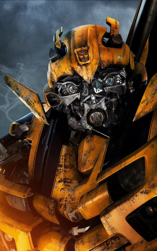 Yellow black robot black face - neoexpressionism free wallpaper for mobile