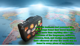Suitcase map travel quote world - liminal space free wallpaper for desktop