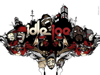 Masked people city deli background - underground free wallpaper for desktop