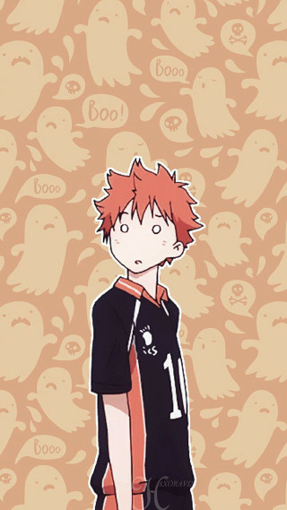 Boy red hair ghost heads - spooky free wallpaper for mobile
