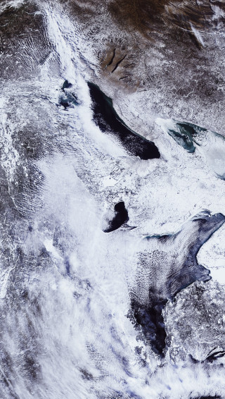 Satellite snow ocean bird black - dennis ashbaugh free wallpaper for mobile