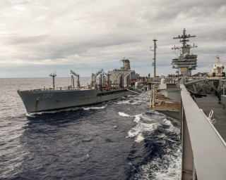 Large ship ocean sunset watercraft - the water next free wallpaper