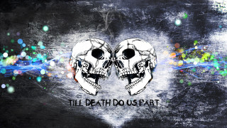Two skulls death do us - death free wallpaper