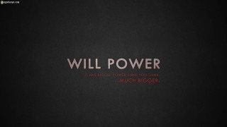 Will power bigger than you - a red text free wallpaper