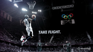Man jumping basketball banner take - a basketball free wallpaper for desktop