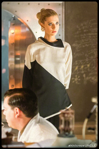 Woman dress man suit room - art deco free wallpaper