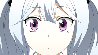 Anime girl white hair purple 2 - purple eye free wallpaper