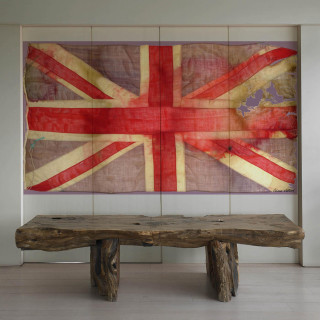 Wooden bench painting flag maximalist - a flag free wallpaper for tablet