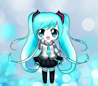 Cartoon girl blue hair black - blue hair free wallpaper for tablet