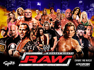 Wrestlers city skyline raw monday - raw free wallpaper