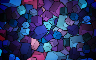 Colorful cubes pattern different sizes - a pattern free wallpaper for desktop