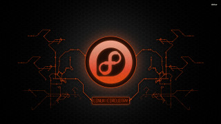 Black orange cyberpunk logo modular - a red circle free wallpaper
