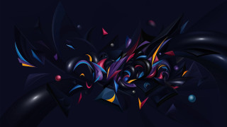 Colorful abstract design dark background - free abstract wallpaper for desktop
