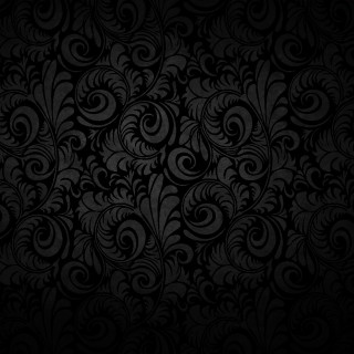 Black background swirls leaves side - a dark background free wallpaper for tablet