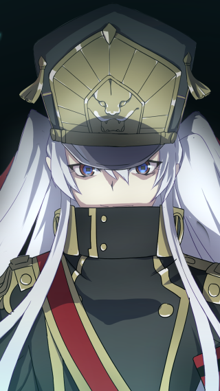 Long white hair uniform hat - long white hair free wallpaper for mobile