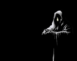 Hooded man portrait dark background - free dark wallpaper