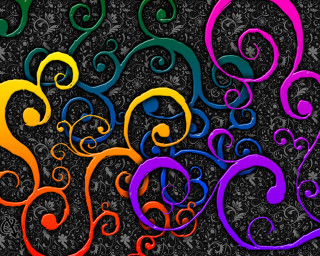 Colorful swirly background black white - vibrant color free wallpaper