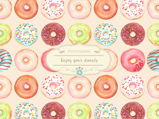 Donuts table sign enjoy your - a table together free wallpaper