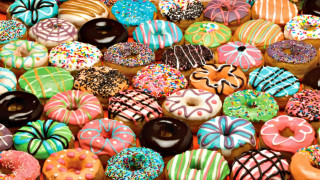 Donuts stacked pile bakery ready - ready free wallpaper