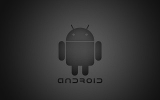 Android logo black white dark 3 - the center free wallpaper