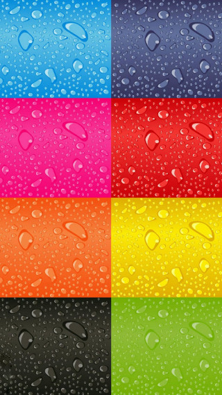 Rain drops color variations window - a set free wallpaper
