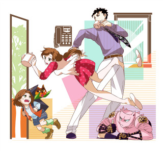 Man woman dancing cartoon phone - aya goda free wallpaper for tablet