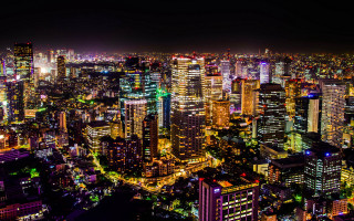 City night lights buildings background 8 - japan aya goda free wallpaper for desktop