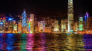 City skyline tall buildings night 3 - cui bai free wallpaper