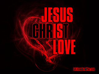 Red heart jesus christ love - a red swirl free wallpaper