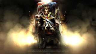 Man throne flag sword sitting - a throne free wallpaper