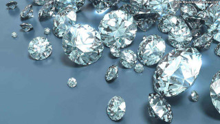 Diamonds scattered blue surface light - diamond free wallpaper