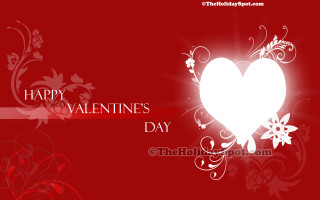 Valentines day card heart flowers 2 - a white heart free wallpaper for desktop