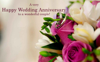 Wedding anniversary card bouquet flowers 2 - processed free wallpaper
