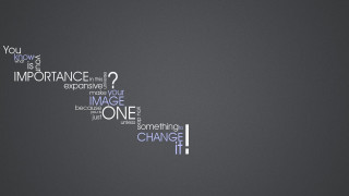 Gray background blue white word - the image free wallpaper