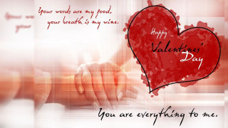 Valentines day card heart hand - the word happy valentines day free wallpaper
