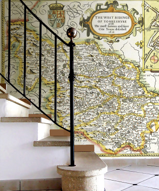Staircase map light handrails wall - a staircase free wallpaper for mobile