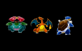 Colorful animals black background group - pokemon free wallpaper for desktop