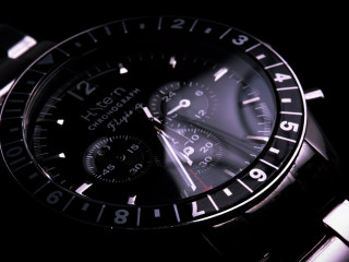 Black watch silver strap photorealism - a black face free wallpaper