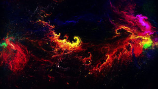 Colorful black background red image - nebula free wallpaper for desktop