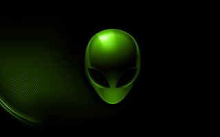 Green alien head glow space - a green alien free wallpaper