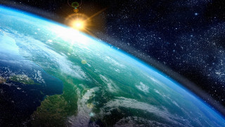 Earth view space sun horizon - a view of the earth free wallpaper for desktop