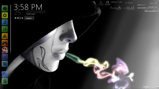 Face painted cigarette black hat - a face free wallpaper