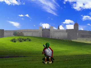 Person field baseball bat helmet - a castle in the background free wallpaper