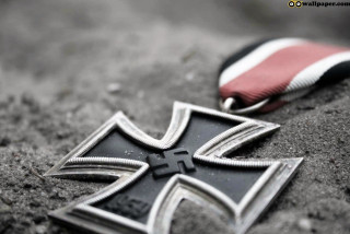 Cross medal ribbon ground lying - a cross free wallpaper