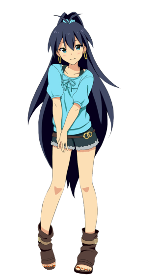 Girl long hair blue shirt 2 - maya free wallpaper for mobile