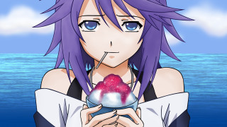 Anime girl heart blue sky - item free wallpaper