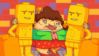 Cartoon characters beer mug lemon - animation free wallpaper for desktop