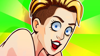 Woman blue eyes yellow hair - hyper realistic face free wallpaper